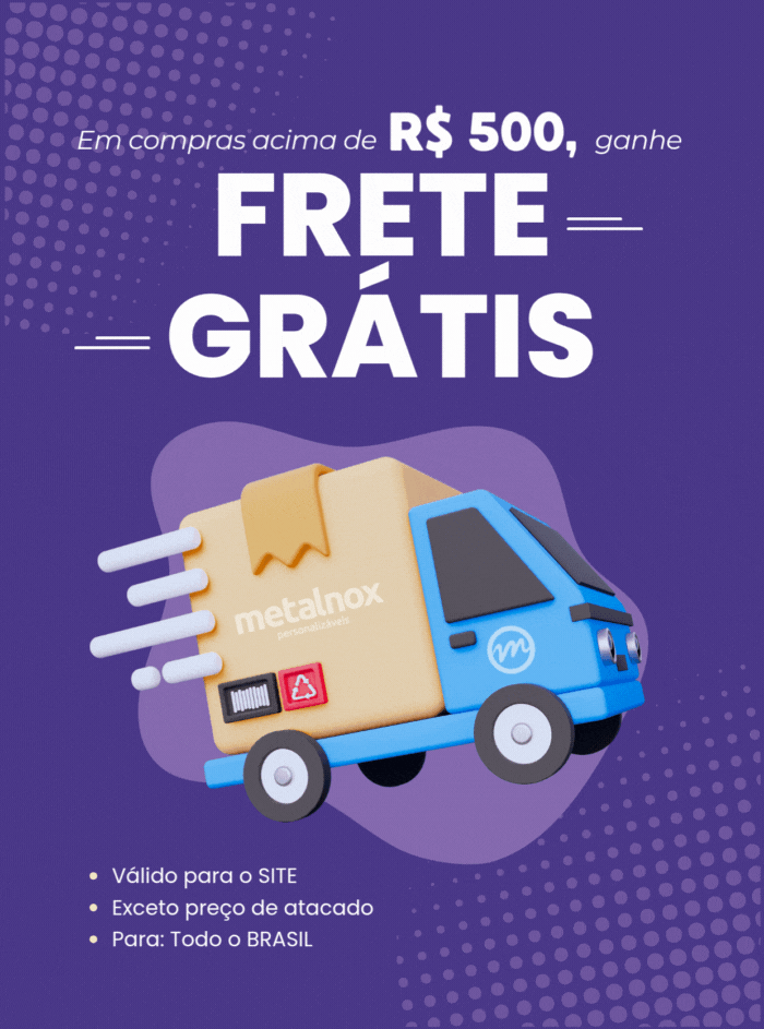MUDOU, o frete grátis agora é para compras acima de R$ 500, não perca essa chance!