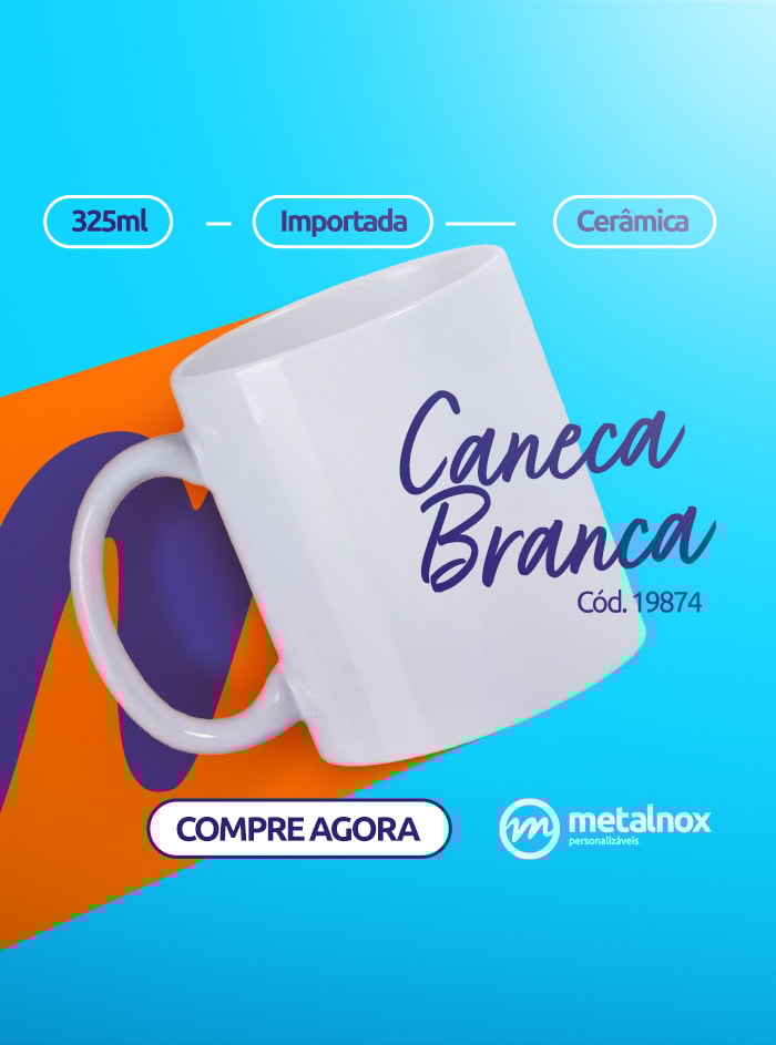caneca branca importada