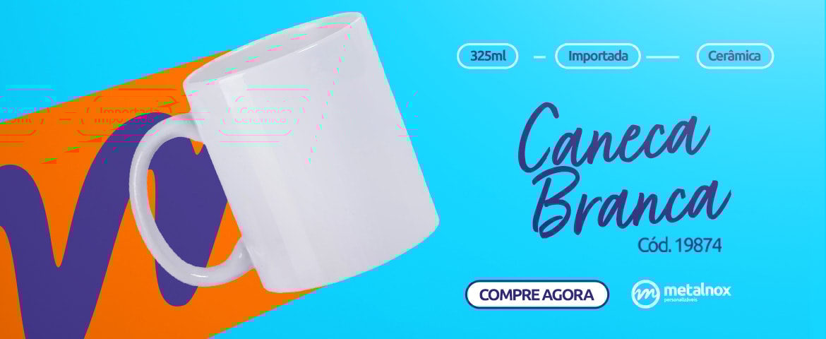caneca branca importada