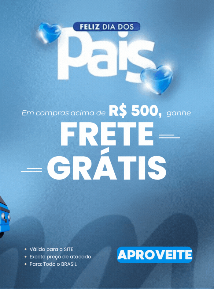MUDOU, o frete grátis agora é para compras acima de R$ 500, não perca essa chance!