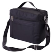 Bag Térmica Preta Com Alça Ajustavél E Bolso Frontal Preta de Poliéster 7,5l
