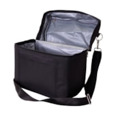 Bag Térmica Preta Com Alça Ajustavél E Bolso Frontal Preta de Poliéster 7,5l