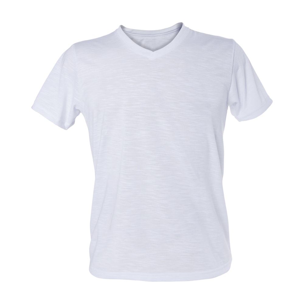 camiseta masculina branca gola v