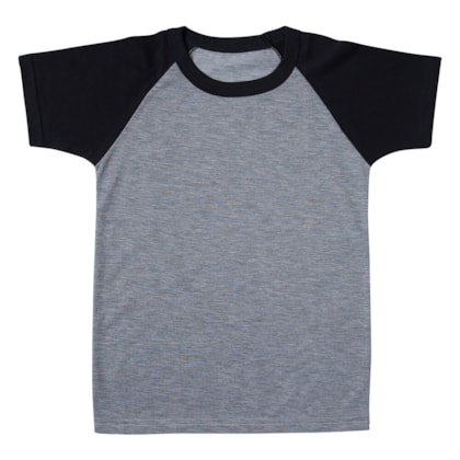 Camiseta Raglan Infantil Poliéster Mescla Para Sublimação