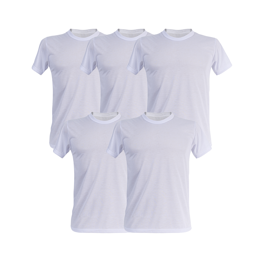 camiseta branca 100 poliester para sublimação
