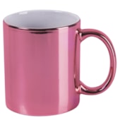 Caneca Cerâmica Para Sublimação Rosa Metalizada 325ml Caneca Cerâmica Para Sublimação Rosa Metalizada 325ml