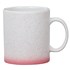 Caneca Cerâmica Splash delicadinha Branca Rosa degradê Fosca 310ml (Com 12 unidades)