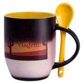 Caneca Mágica para Sublimação com Colher Interior Colorido