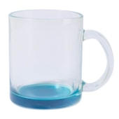 Caneca Para Sublimação De Vidro Incolor - Cor Azul Caneca Para Sublimação De Vidro Incolor - Cor Azul