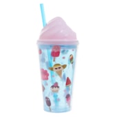 Copo Com Canudo Ice Cream Tapa Sorvete 500ml Copo Com Canudo Ice Cream Tapa Sorvete 500ml