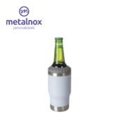 Copo Termico Inox Branco C/ Abridor Cerveja 3 Em 1 420ml
