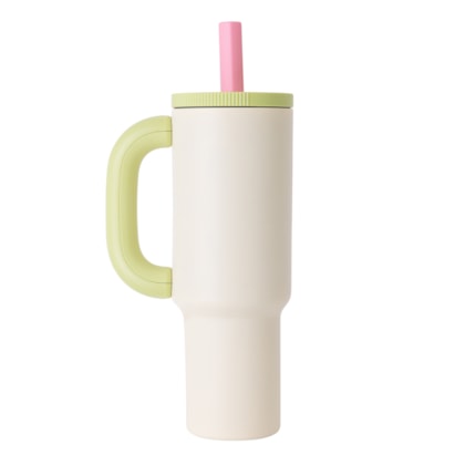 Copo Térmico Inox Funny Verde Claro de 1100ml