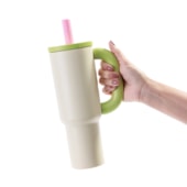 Copo Térmico Inox Funny Verde Claro de 1100ml