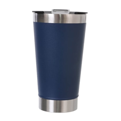 Copo Térmico Special Light  Azul de Inox Com Tampa de 500ml