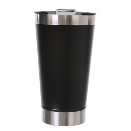 Copo Térmico Special Light Preto de Inox Com Tampa de 500ml