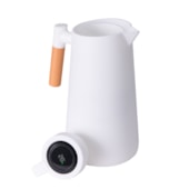 Garrafa Térmica Com Cabo de Bambu Home de 1l Branca - Sem Resina - Com Exibição Digital de Temperatura