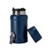 Garrafa Térmica de 800ml Azul Inox + Colher dobrável + Bag Térmica - Sem Resina