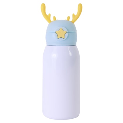 Garrafa Térmica Inox Para Sublimação Alce Tampa Azul de 500ml