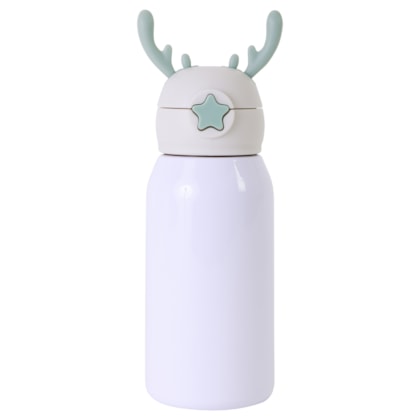 Garrafa Térmica Inox Para Sublimação Alce Tampa Cinza de 500ml