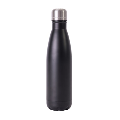 Garrafa Térmica Urban Preta Sem Resina de 500ml