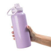 Garrafas Squeezes Para Sublimação Térmica Com Tampa Emborrachada de 900ml Lilás
