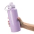 Garrafas Squeezes Para Sublimação Térmica Com Tampa Emborrachada de 900ml Lilás