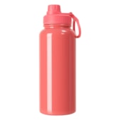 Garrafas Squeezes Para Sublimação Térmica Com Tampa Emborrachada de 900ml Pêssego