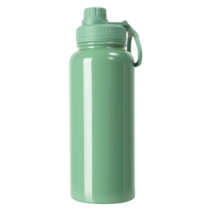 Garrafas Squeezes Para Sublimação Térmica Com Tampa Emborrachada de 900ml Verde