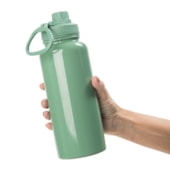 Garrafas Squeezes Para Sublimação Térmica Com Tampa Emborrachada de 900ml Verde