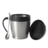 Kit 1 Caneca Termica Inox Camp  C/ Tampa Prata E Colher 330ml