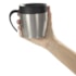 Kit 1 Caneca Termica Inox Camp  C/ Tampa Prata E Colher 330ml