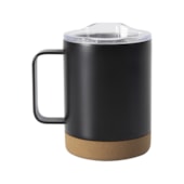 Kit 1 Caneca Termica Inox  Office C/ Tampa Preta 350ml Sem Resina