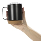 Kit 1 Caneca Termica Inox  Office C/ Tampa Preta 350ml Sem Resina
