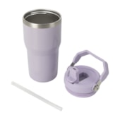 Kit 1 Copo Termico Inox Flip C/ Alca Lilas 590ml 