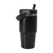 Kit 1 Copo Termico Inox Flip C/  Alca Preta  590ml  Sem Resina