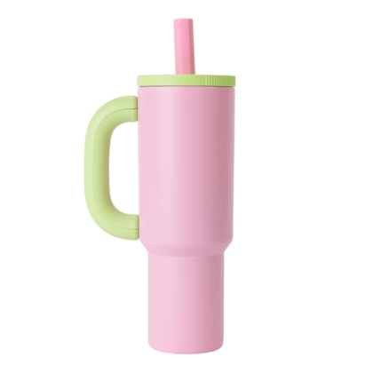 Kit 1 Copo Térmico Inox Funny Rosa de 1100ml