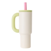 Kit 1 Copo Termico Inox Funny Verde Claro de 1100ml
