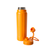 Kit 1 Garrafa Termica Inox Aquamax C/ Alca Laranja 750ml