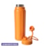 Kit 1 Garrafa Termica Inox Aquamax C/ Alca Laranja Fosca 750ml