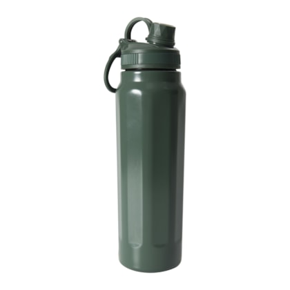 Kit 1 Garrafa Termica Inox Aquamax C/ Alca  Verde 750ml