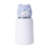 Kit 1 Garrafa Termica Inox Com Tampa Urso Azul Com Bico de Silicone E Canudo de 435ml