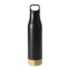 Kit 1 Garrafa Térmica Inox Executive Base Bambu 500ml - Sem Resina
