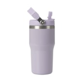 Kit 1 Garrafa Térmica Inox Flip C/ Alça Roxa 590ml