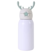 Kit 1 Garrafa Termica Inox Para Sublimacao Alce Tampa Cinza de 500ml