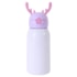 Kit 1 Garrafa Termica Inox Para Sublimacao Alce Tampa Rosa de 500ml
