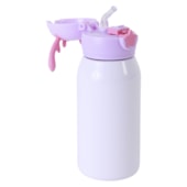 Kit 1 Garrafa Termica Inox Para Sublimacao Alce Tampa Rosa de 500ml