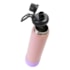 Kit 1 Garrafa Térmica Para Sublimação de Inox Rosa Fosca Com Base de Silicone Lilás de 750ml