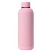 Kit 1 Garrafa Térmica Plana Rosa Fosca de 500ml Para Sublimação