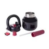 Kit 1 Garrafa Termica Puffy Preta de 600ml - Sem Resina