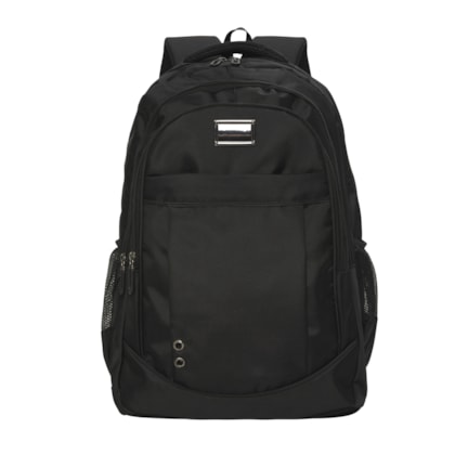Kit 1 Mochila City Preta C/ Placa Poliéster 28l